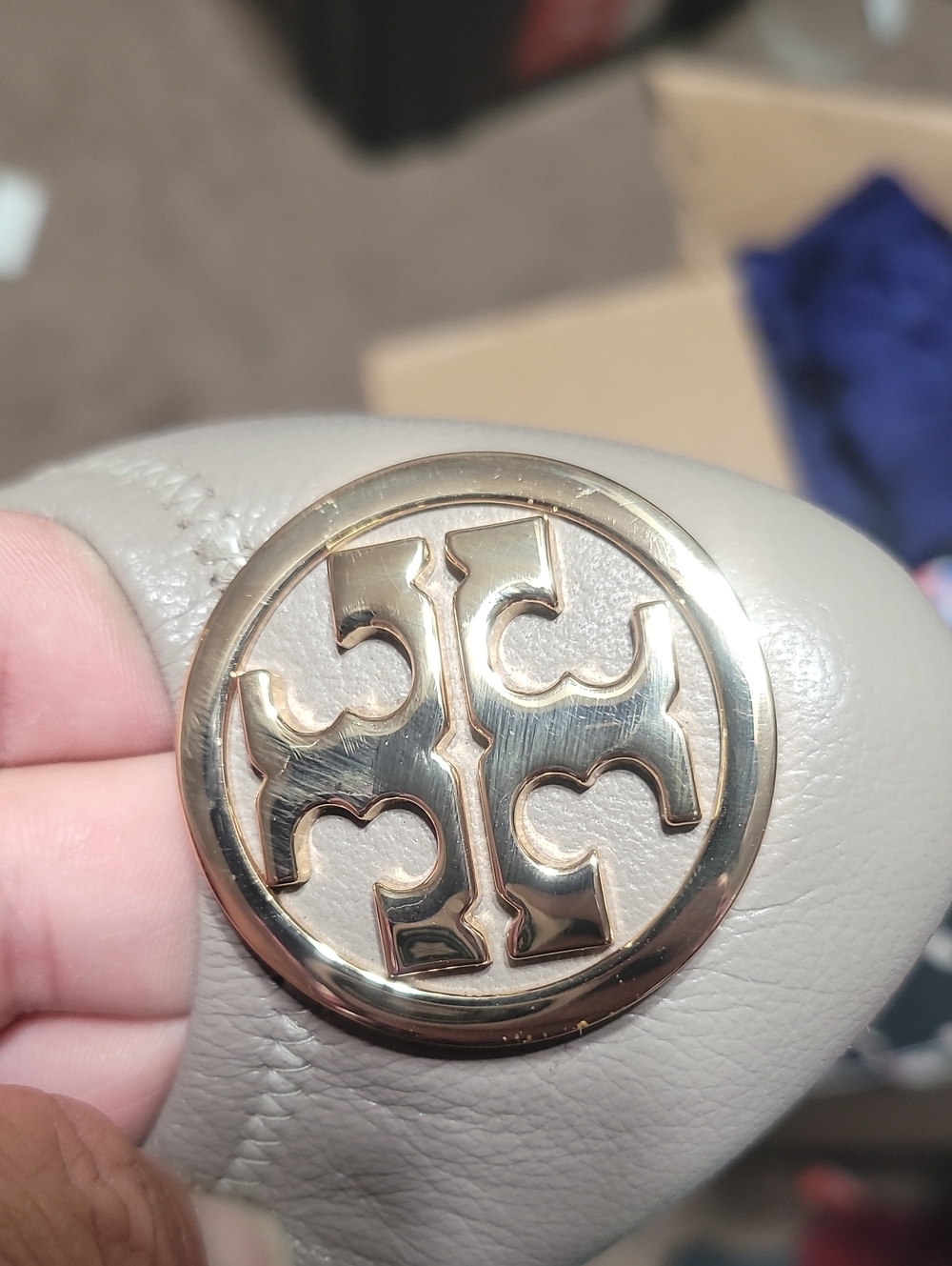 Tory Burch Classic Tan Leather Ballet Flats - Size 10 - Picture 9 of 10